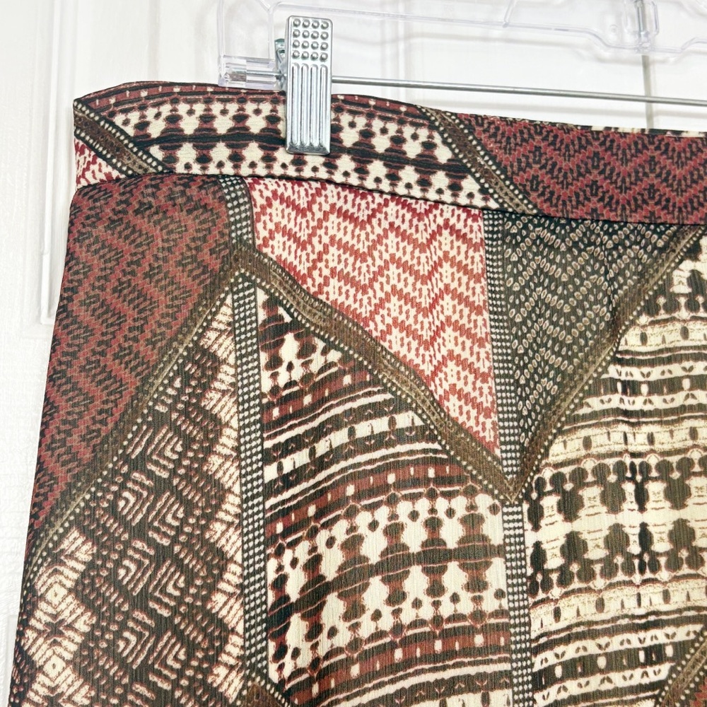 Catherines Brown Multi Patchwork Print Boho Handk… - image 5